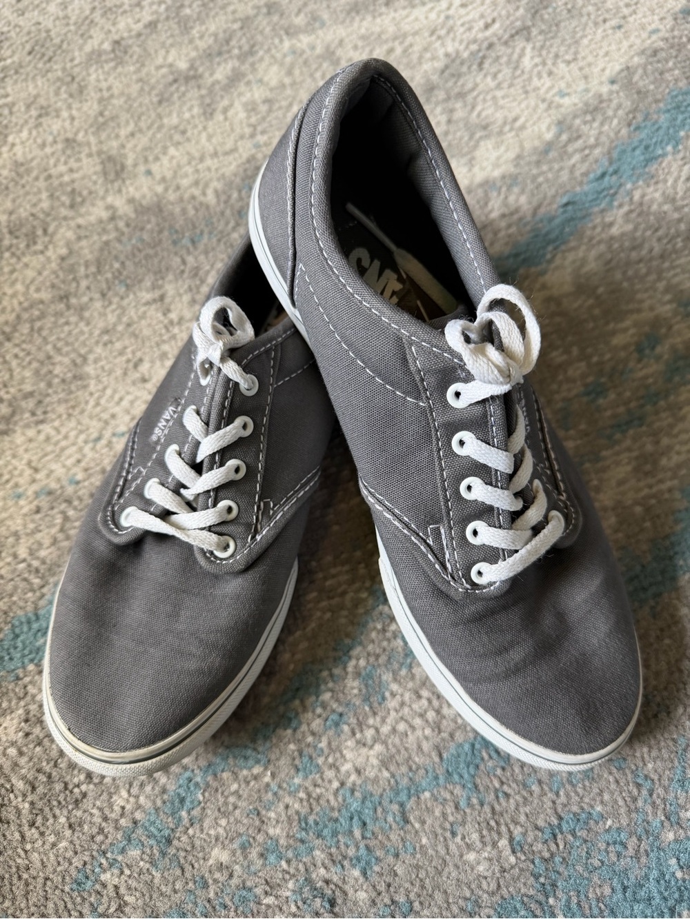 Vans Grey Canvas Size 6.5 Sneakers